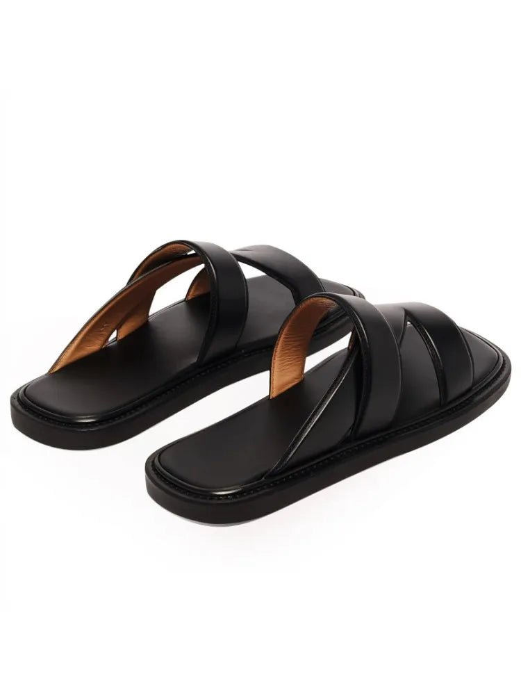 Tongs Hommes Cuir "Le Baigneur"