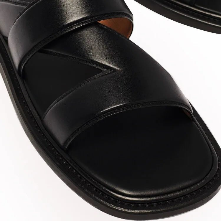 Tongs Hommes Cuir "Le Baigneur"
