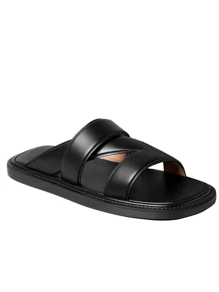 Tongs Hommes Cuir "Le Baigneur"