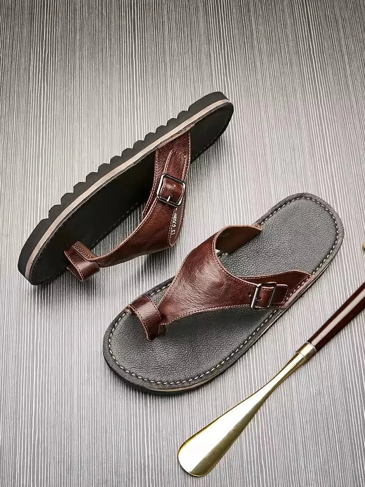 Tongs Hommes Cuir respirants "Le Héraut"