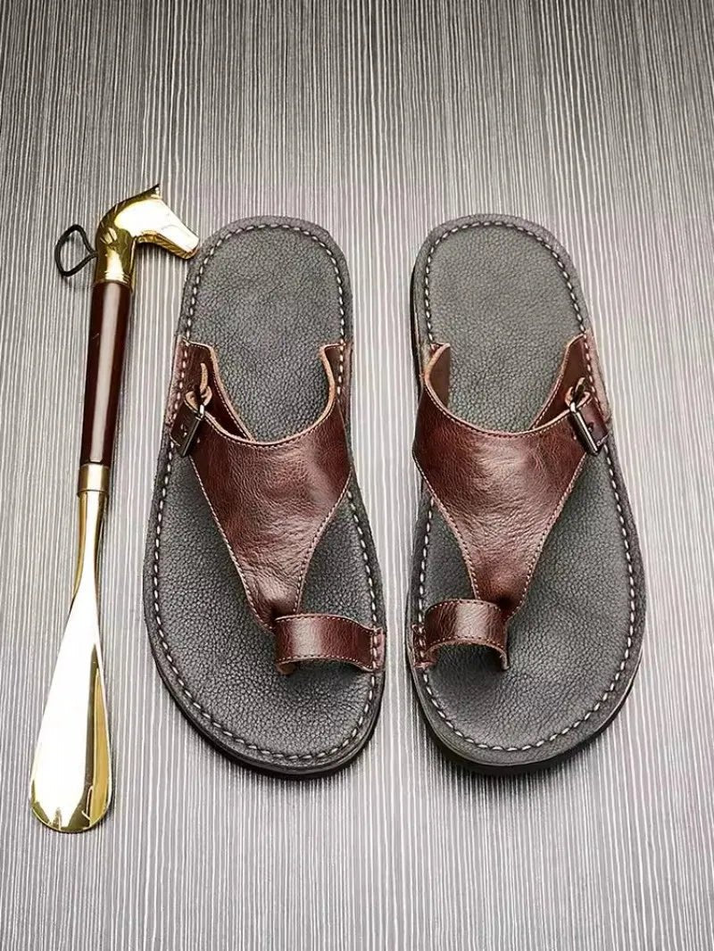 Tongs Hommes Cuir respirants "Le Héraut"