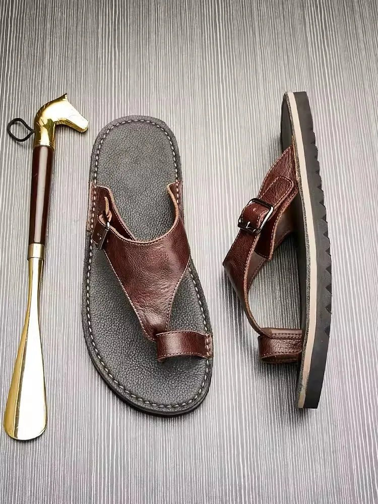 Tongs Hommes Cuir respirants "Le Héraut"