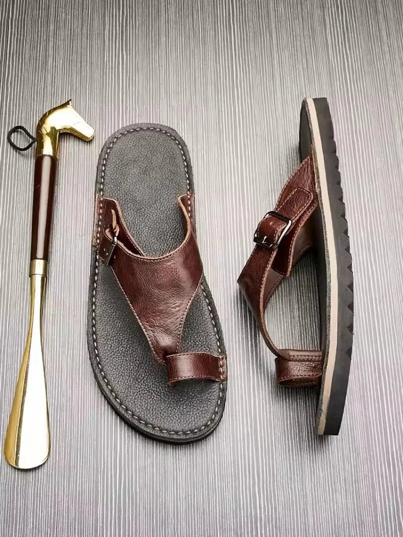 Tongs Hommes Cuir respirants "Le Héraut"