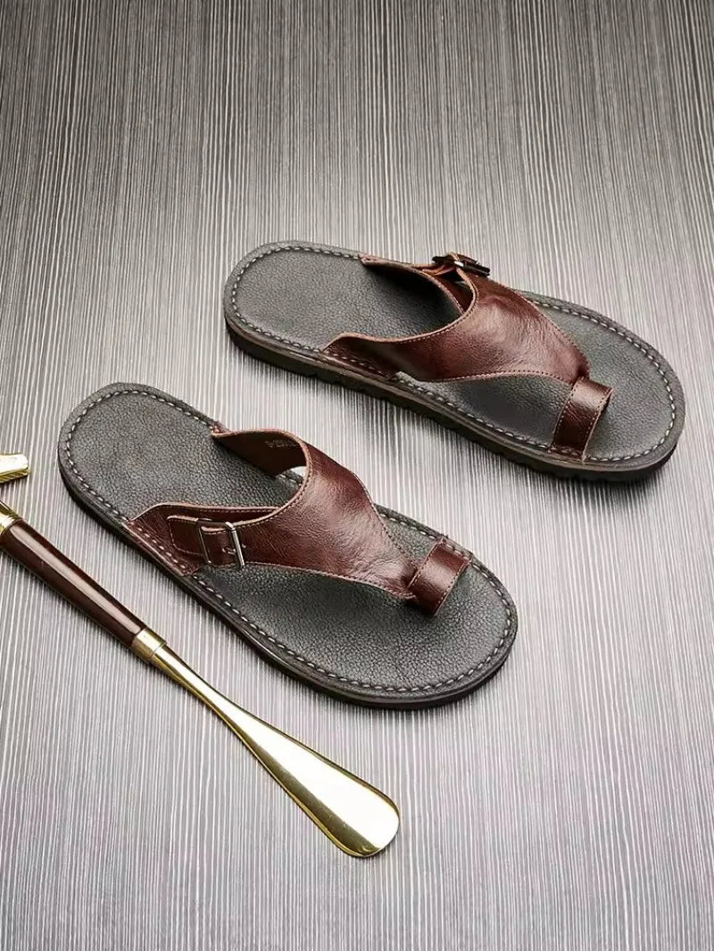 Tongs Hommes Cuir respirants "Le Héraut"