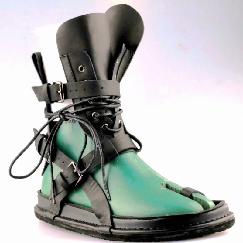 Tongs Hommes Cuir Style Gladiateur "Le Brigadier"