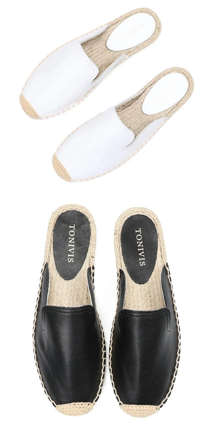 Espadrilles femme cuir "La Naturelle"