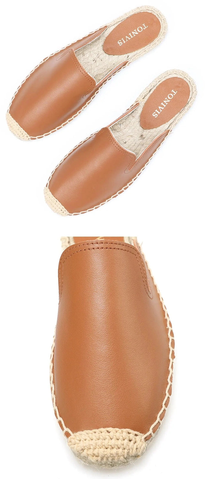 Espadrilles femme cuir "La Naturelle"