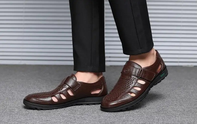 Sandales homme cuir "L'Aéré"