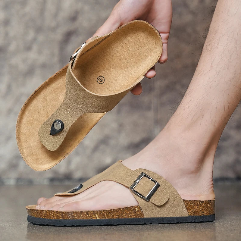 Tong cuir pour homme "Le Surfeur"