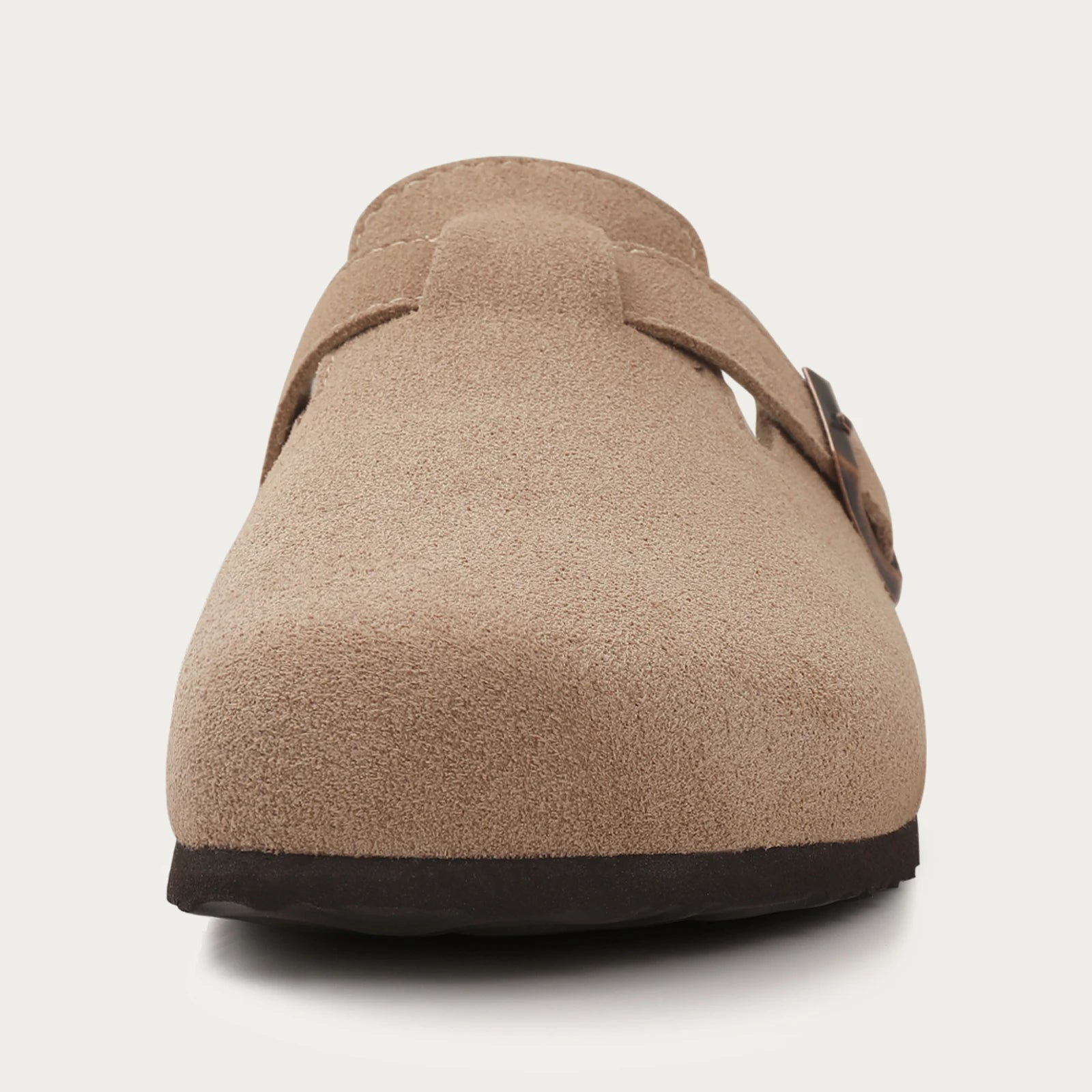 Comwarm Suede Flat Clogs Women Classic Cork Clogs Men Leather Mules Indoor Arch Support Slippers Outdoor Non Slip Cork Slippers