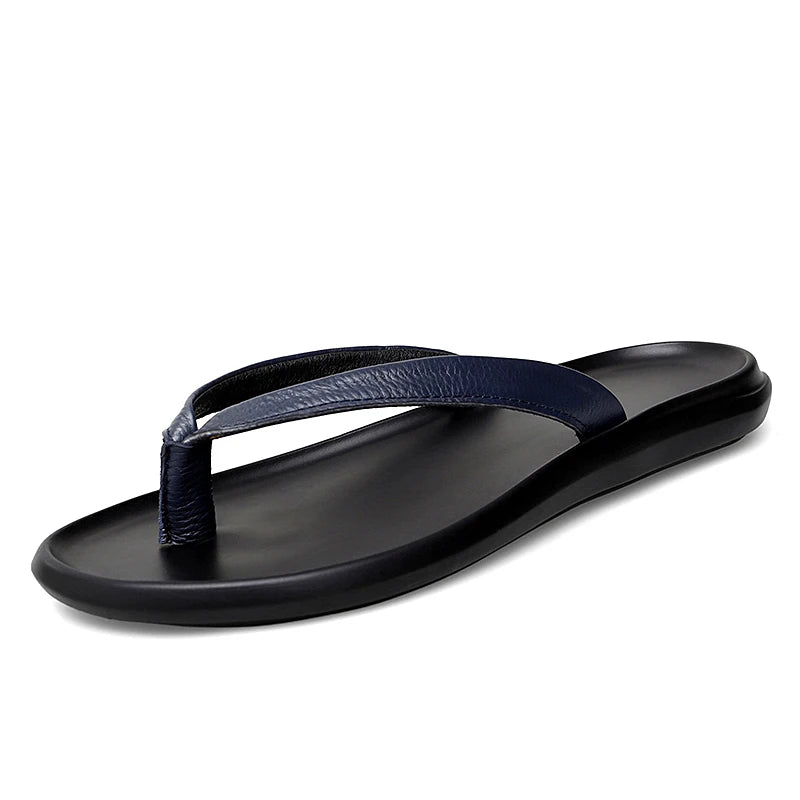 Tongs homme cuir "La Minimaliste"