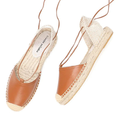 Espadrilles femme cuir "La Bohème"