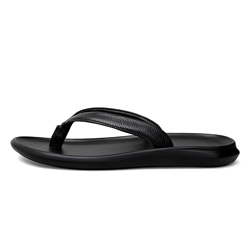 Tongs homme cuir "La Minimaliste"