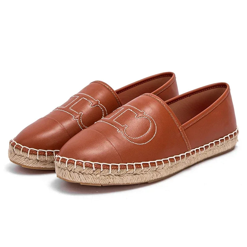 Espadrilles femme cuir "La Rétro-Chic"