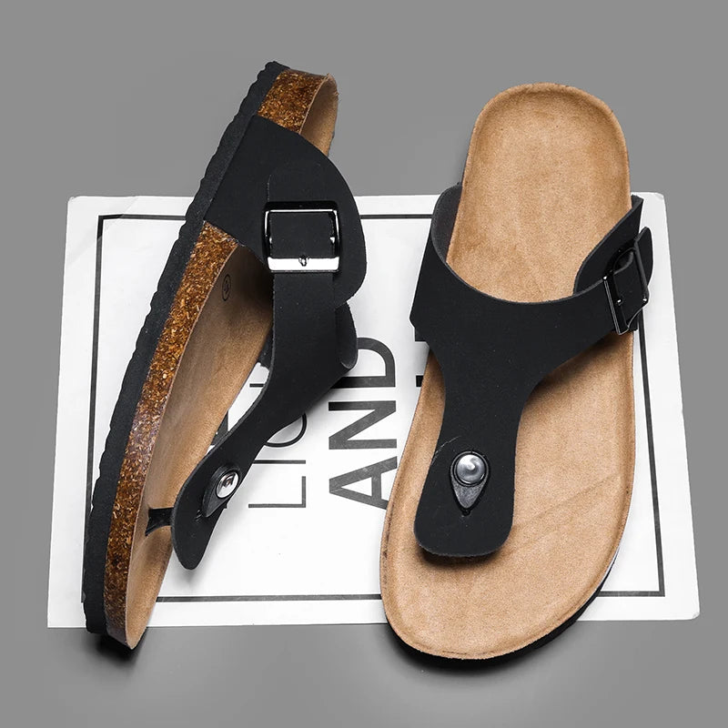 Tong cuir pour homme "Le Surfeur"