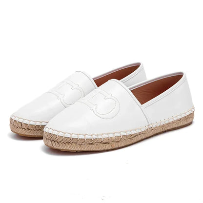 Espadrilles femme cuir "La Rétro-Chic"