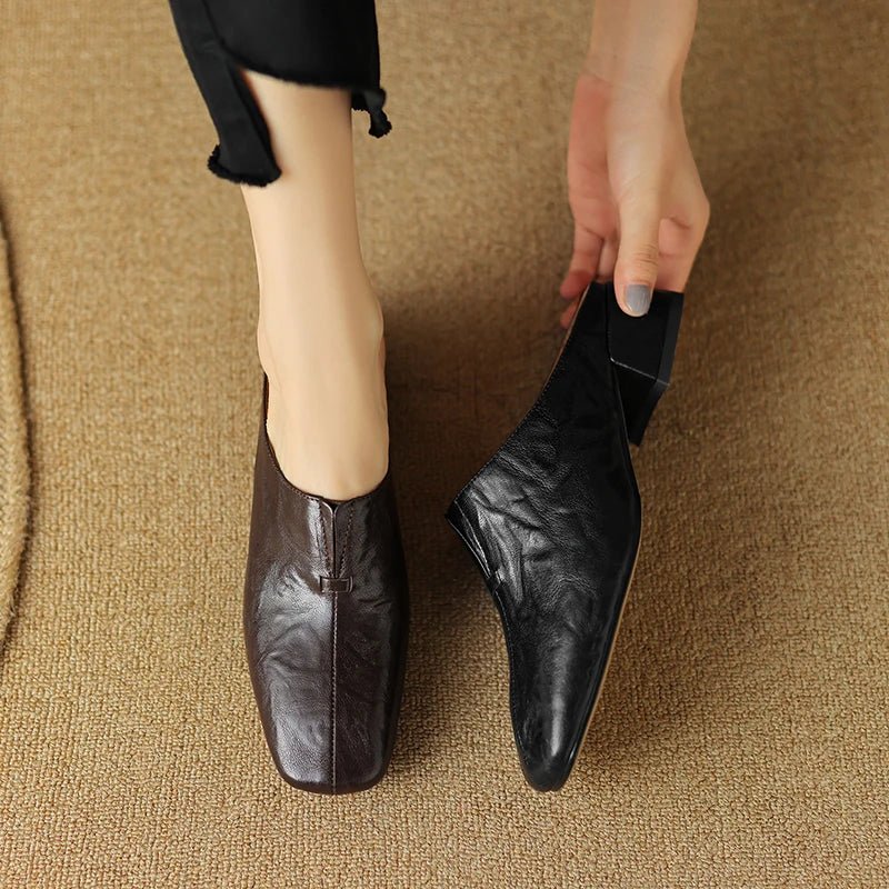 Mule en Cuir pour Femme Élégante "La Resplendissante"