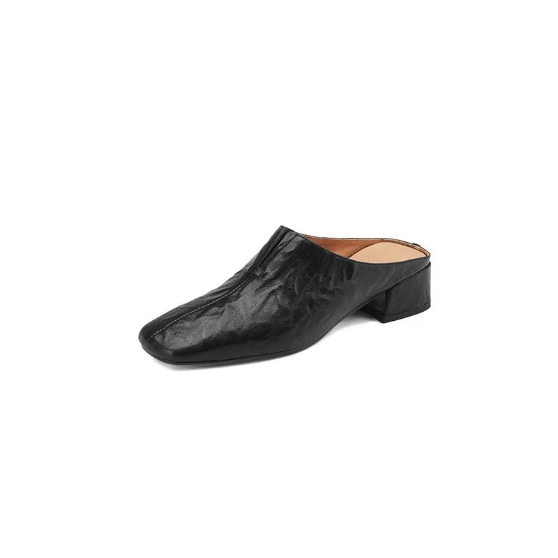 Mule en Cuir pour Femme Élégante "La Resplendissante"
