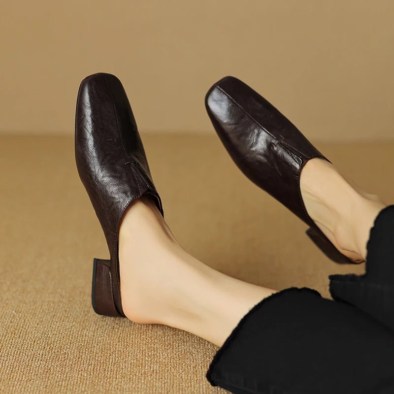 Mule en Cuir pour Femme Élégante "La Resplendissante"