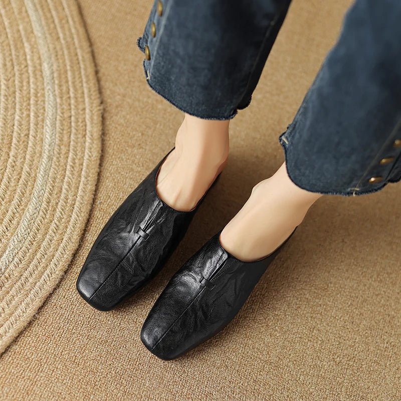 Mule en Cuir pour Femme Élégante "La Resplendissante"