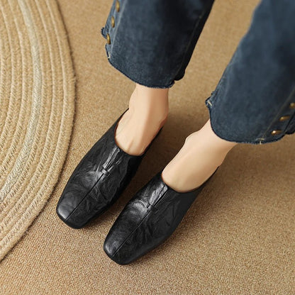 Mule en Cuir pour Femme Élégante "La Resplendissante"
