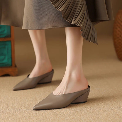 Mule en Cuir pour Femme Élégante "La Stellar"