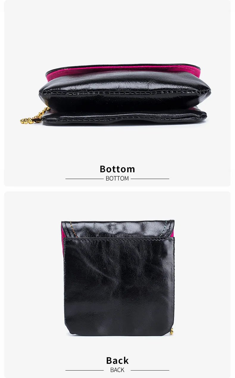 Porte monnaie en cuir pour femme élégant "La Fusion" - Restaur Cuirs
