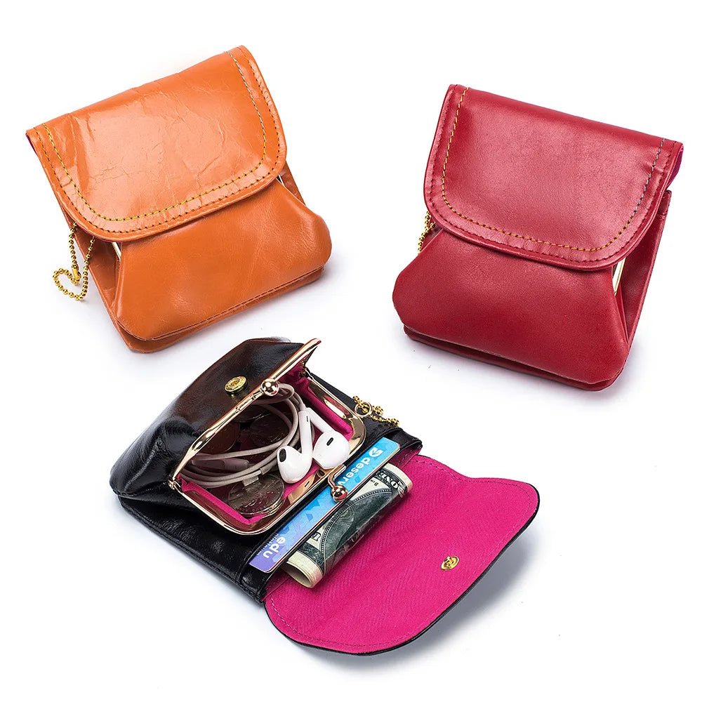 Porte monnaie en cuir pour femme élégant "La Fusion" - Restaur Cuirs