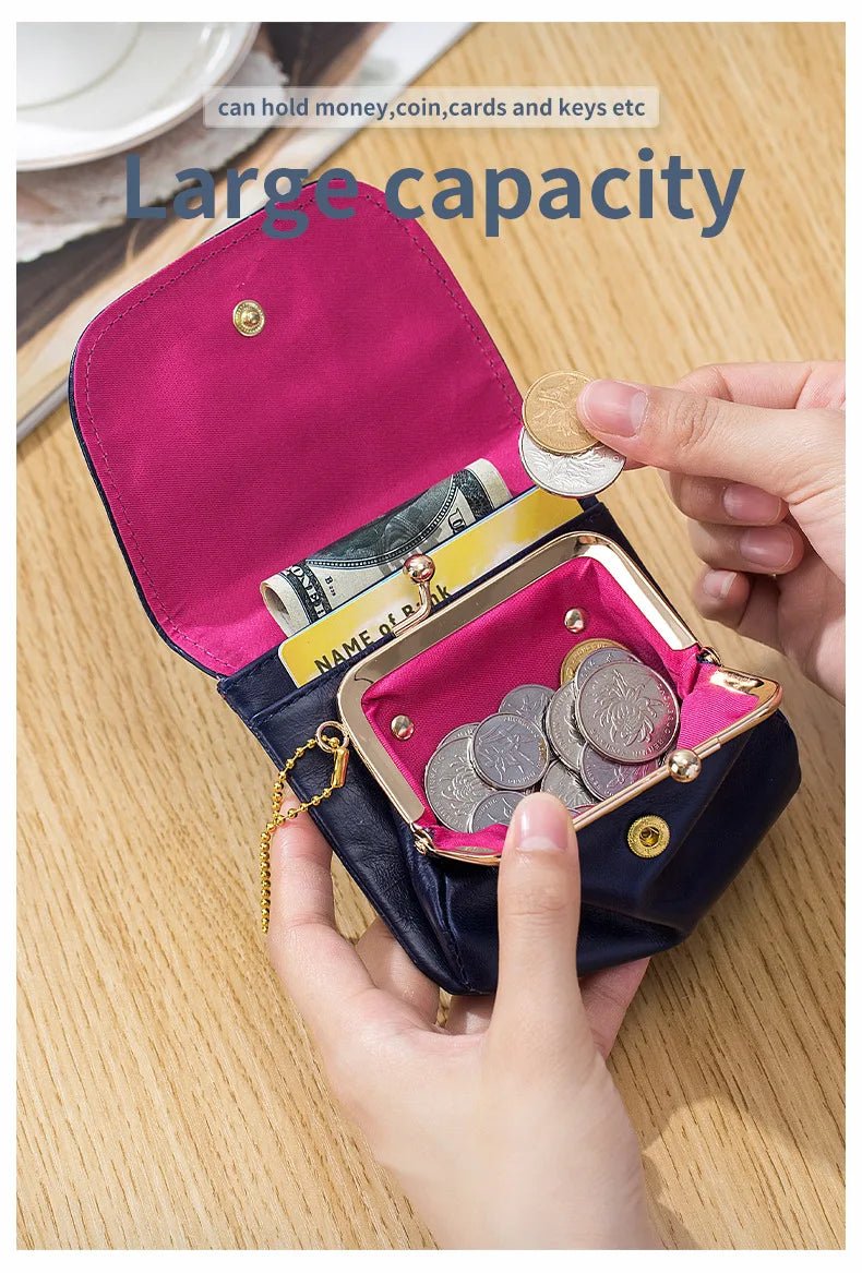 Porte monnaie en cuir pour femme élégant "La Fusion" - Restaur Cuirs