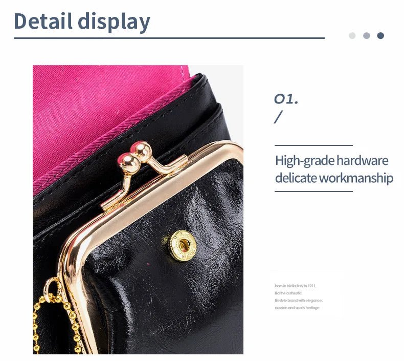 Porte monnaie en cuir pour femme élégant "La Fusion" - Restaur Cuirs