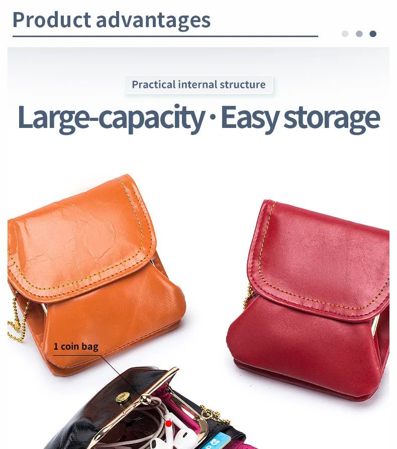Porte monnaie en cuir pour femme élégant "La Fusion" - Restaur Cuirs