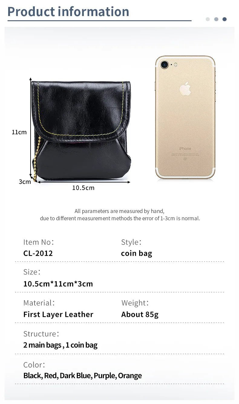 Porte monnaie en cuir pour femme élégant "La Fusion" - Restaur Cuirs