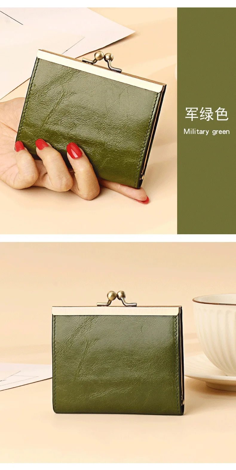 Porte - monnaie en cuir pour femme élégant "La Nymphe" - Restaur Cuirs
