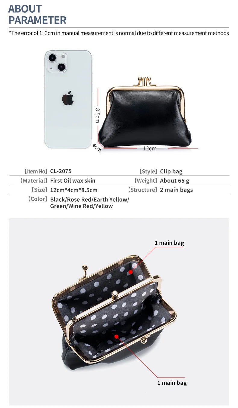 Porte - monnaie en cuir pour femme élégant "La Poésie" - Restaur Cuirs