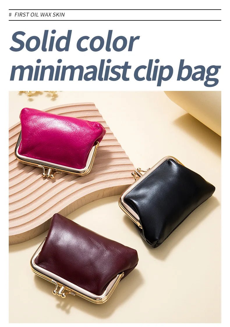 Porte - monnaie en cuir pour femme élégant "La Poésie" - Restaur Cuirs