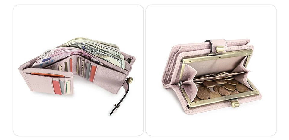 Porte - monnaie en cuir pour femme élégant "La Saphir" - Restaur Cuirs
