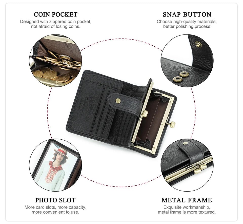 Porte - monnaie en cuir pour femme élégant "La Saphir" - Restaur Cuirs