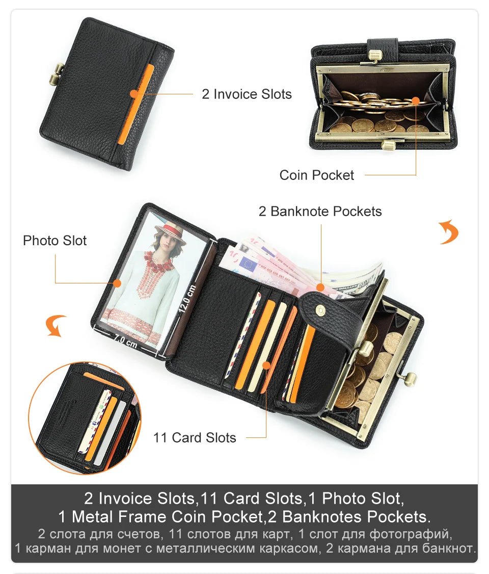 Porte - monnaie en cuir pour femme élégant "La Saphir" - Restaur Cuirs