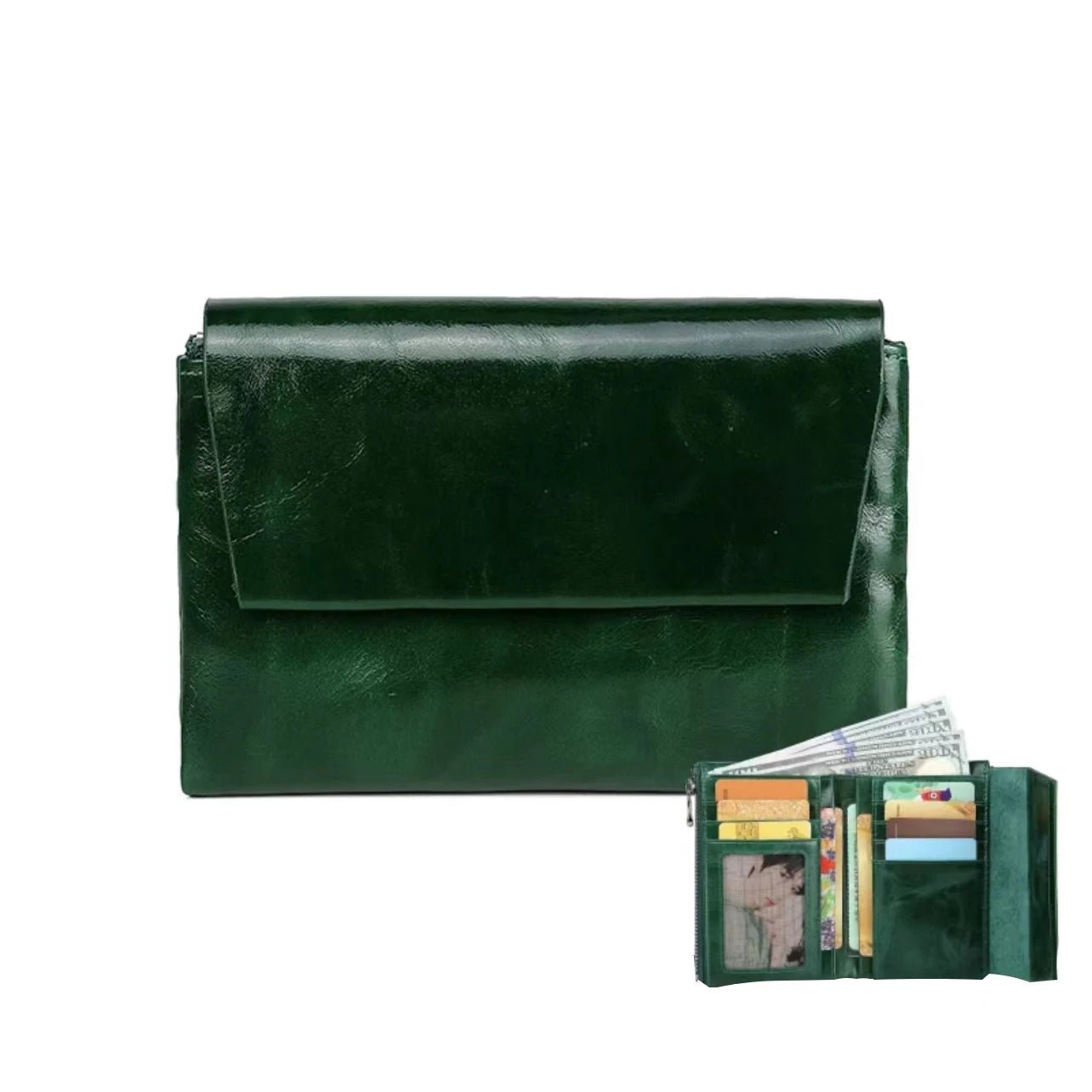 Porte monnaie en cuir pour femme élégant "L'Orchidée" - Restaur Cuirs