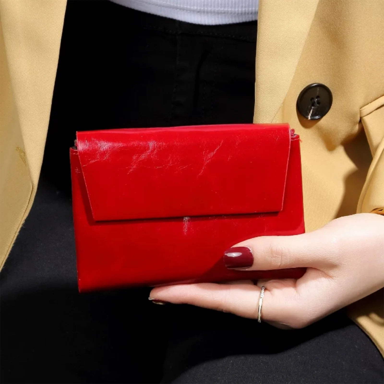 Porte monnaie en cuir pour femme élégant "L'Orchidée" - Restaur Cuirs