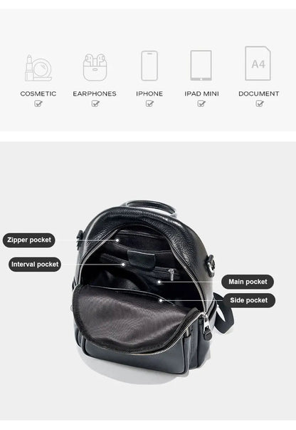 Sac à Dos Cuir Femme élégant "La Améthyste"