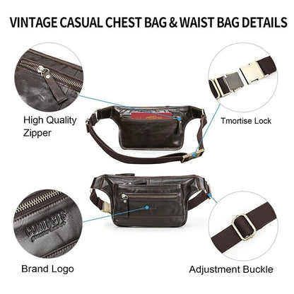 Sac Banane Homme Cuir Pratique et Élégant "Le Coursier" - Restaur Cuirs