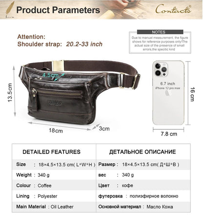 Sac Banane Homme Cuir Pratique et Élégant "Le Coursier" - Restaur Cuirs