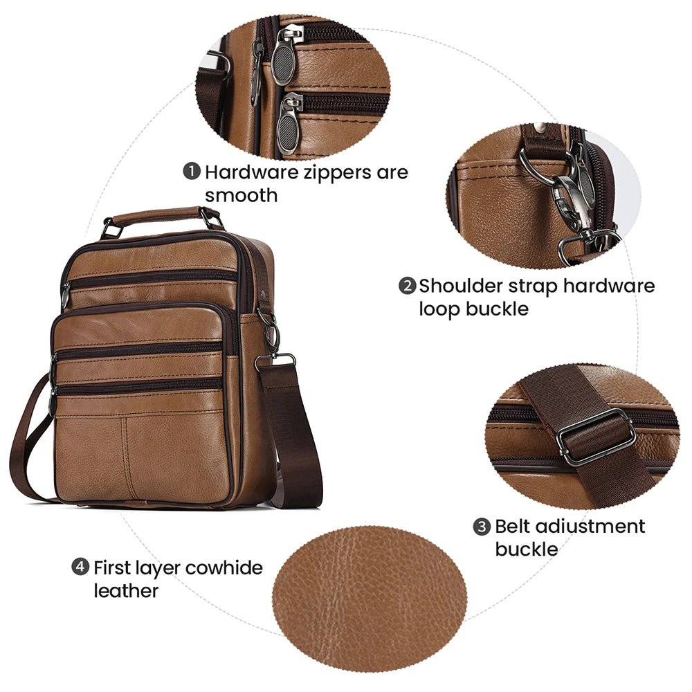 Sac Cuir Bandoulière Homme "Le Baroudeur" - Restaur Cuirs