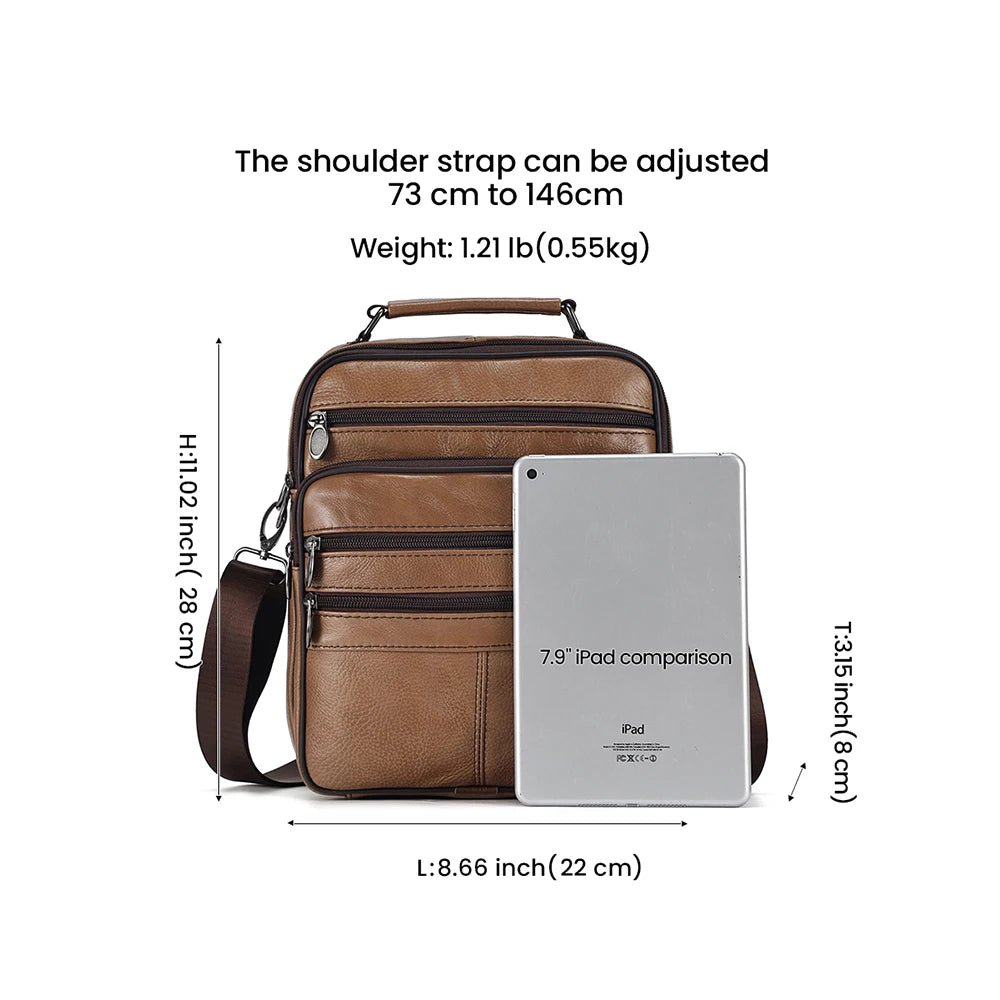 Sac Cuir Bandoulière Homme "Le Baroudeur" - Restaur Cuirs