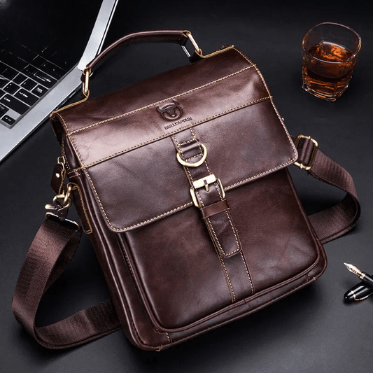Sac en Bandoulière en Cuir pour Homme "Le Gentleman" - Restaur Cuirs