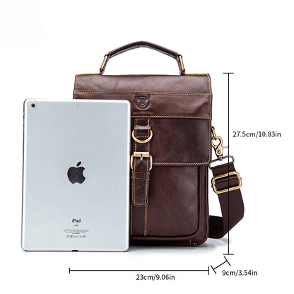 Sac en Bandoulière en Cuir pour Homme "Le Gentleman" - Restaur Cuirs