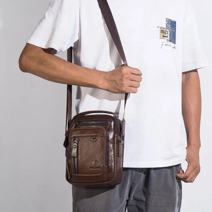 Sac en bandoulière homme en cuir "Le Passe-Partout"