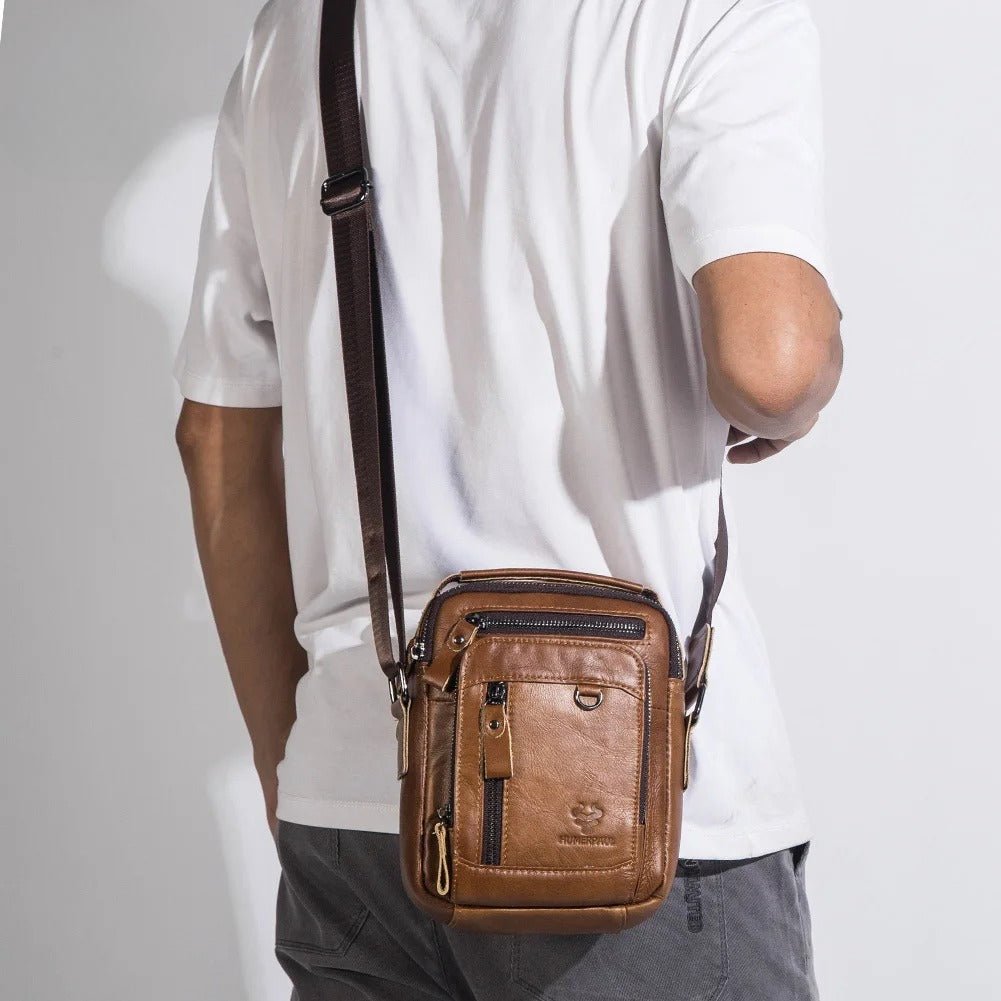 Sac en bandoulière homme en cuir "Le Passe-Partout"