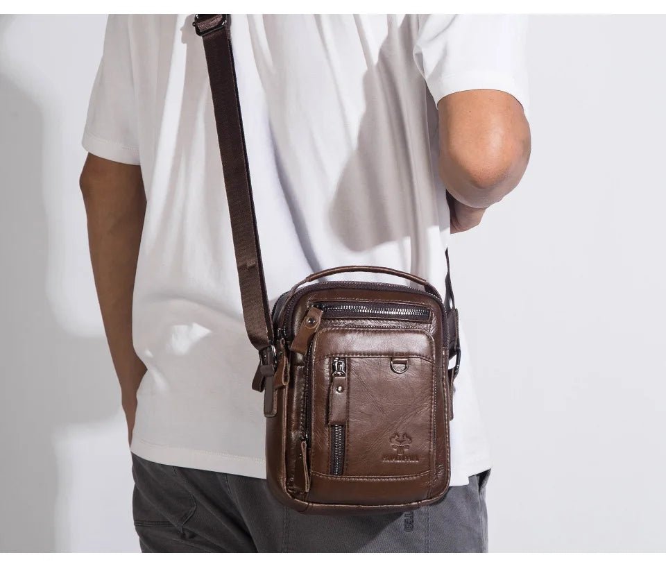 Sac en bandoulière homme en cuir "Le Passe-Partout"